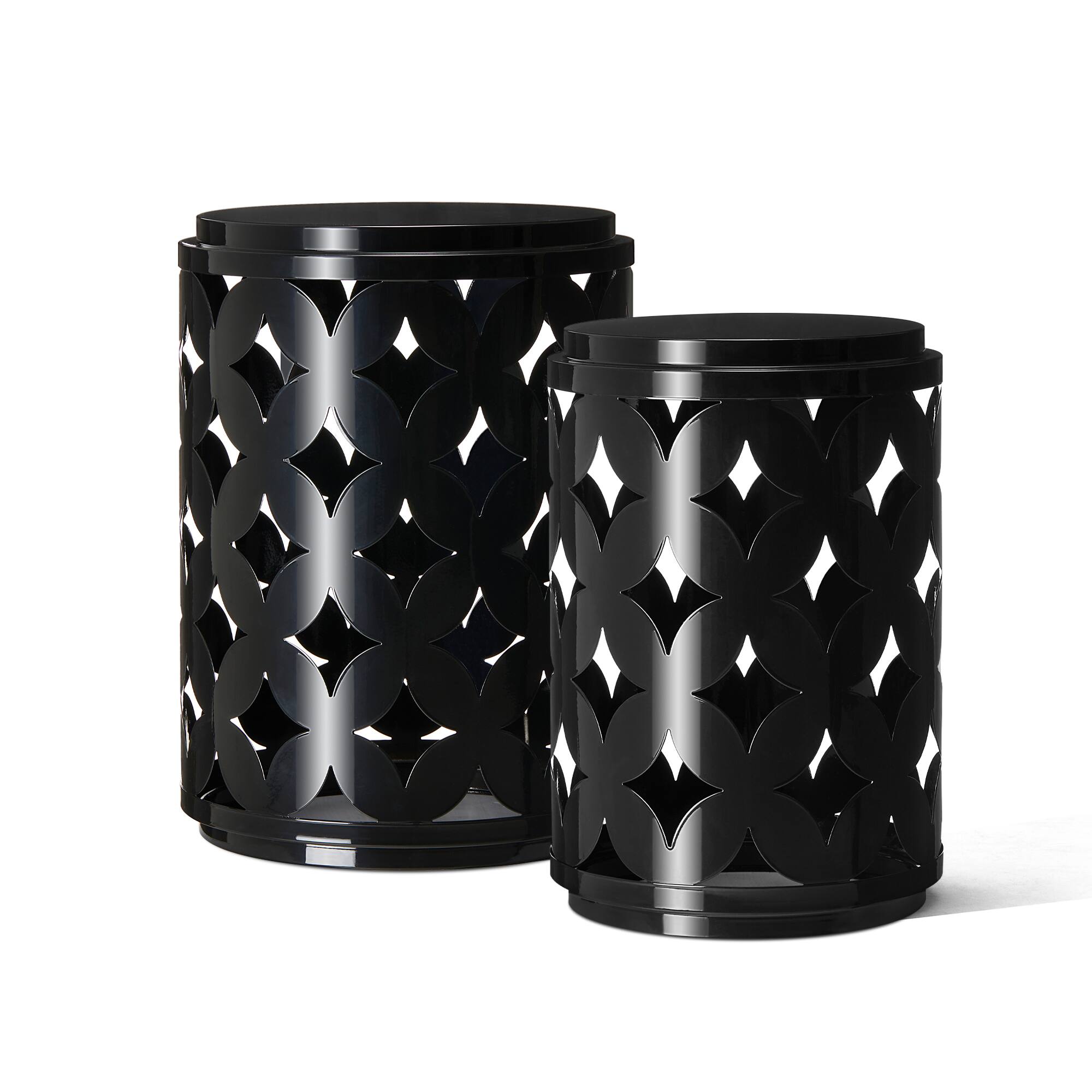 Glitzhome® Modern Heavy Duty Metal Frame Side Table Set